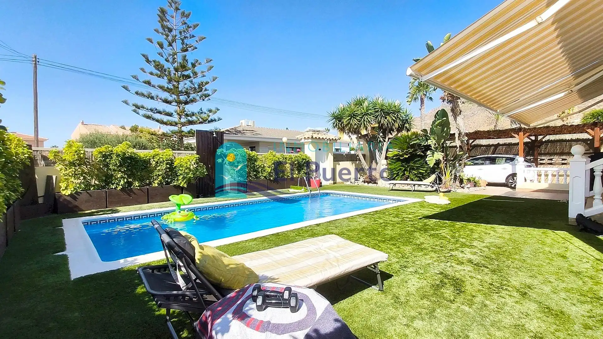 Vista exterior de Casa o chalet en venta en Mazarrón con Jardín privado, Terraza y Piscina