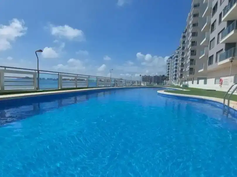 Swimming pool of Flat for rent in La Manga del Mar Menor  with Air Conditioner, Swimming Pool and Furnished