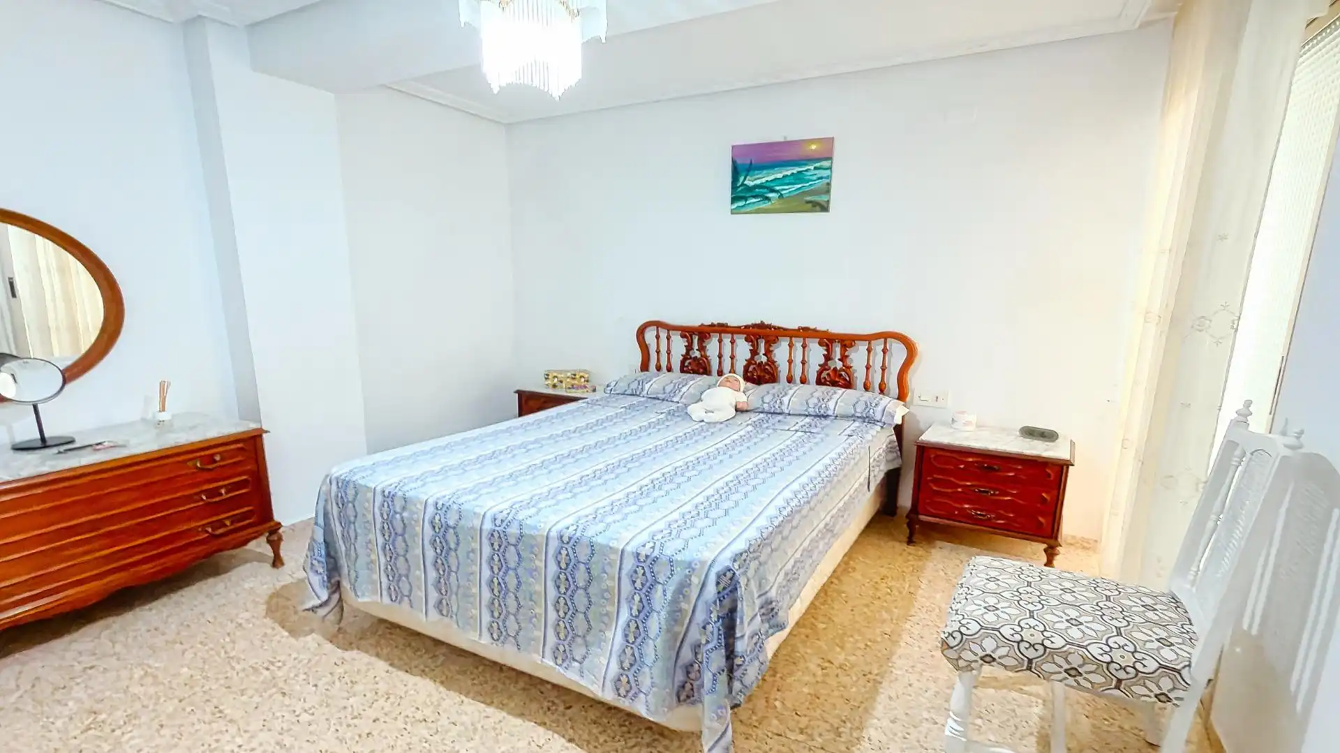 Bedroom of Flat for sale in Benidorm  with Air Conditioner