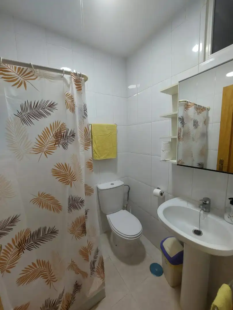 Baño de Estudio de alquiler en Benalmádena con Terraza, Amueblado y Lavadora