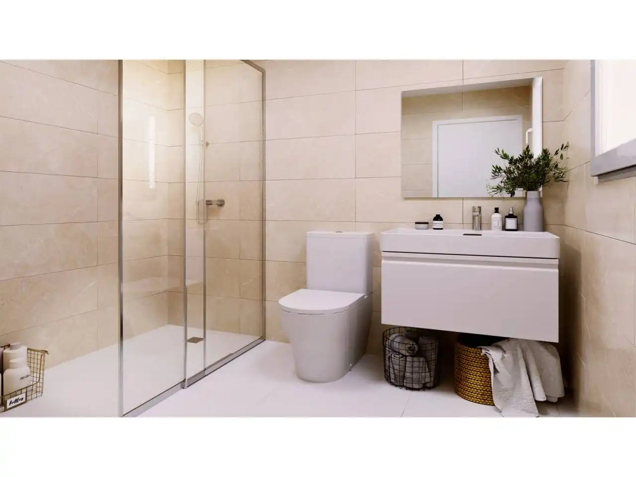 Baño de Apartamento en venta en Monforte del Cid con Aire acondicionado, Jardín privado y Terraza