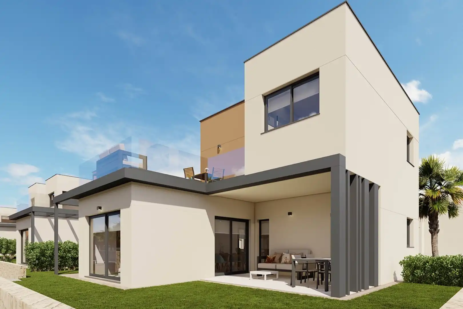 Vista exterior de Casa o xalet en venda en Murcia amb Aire condicionat, Jardí privat i Terrassa