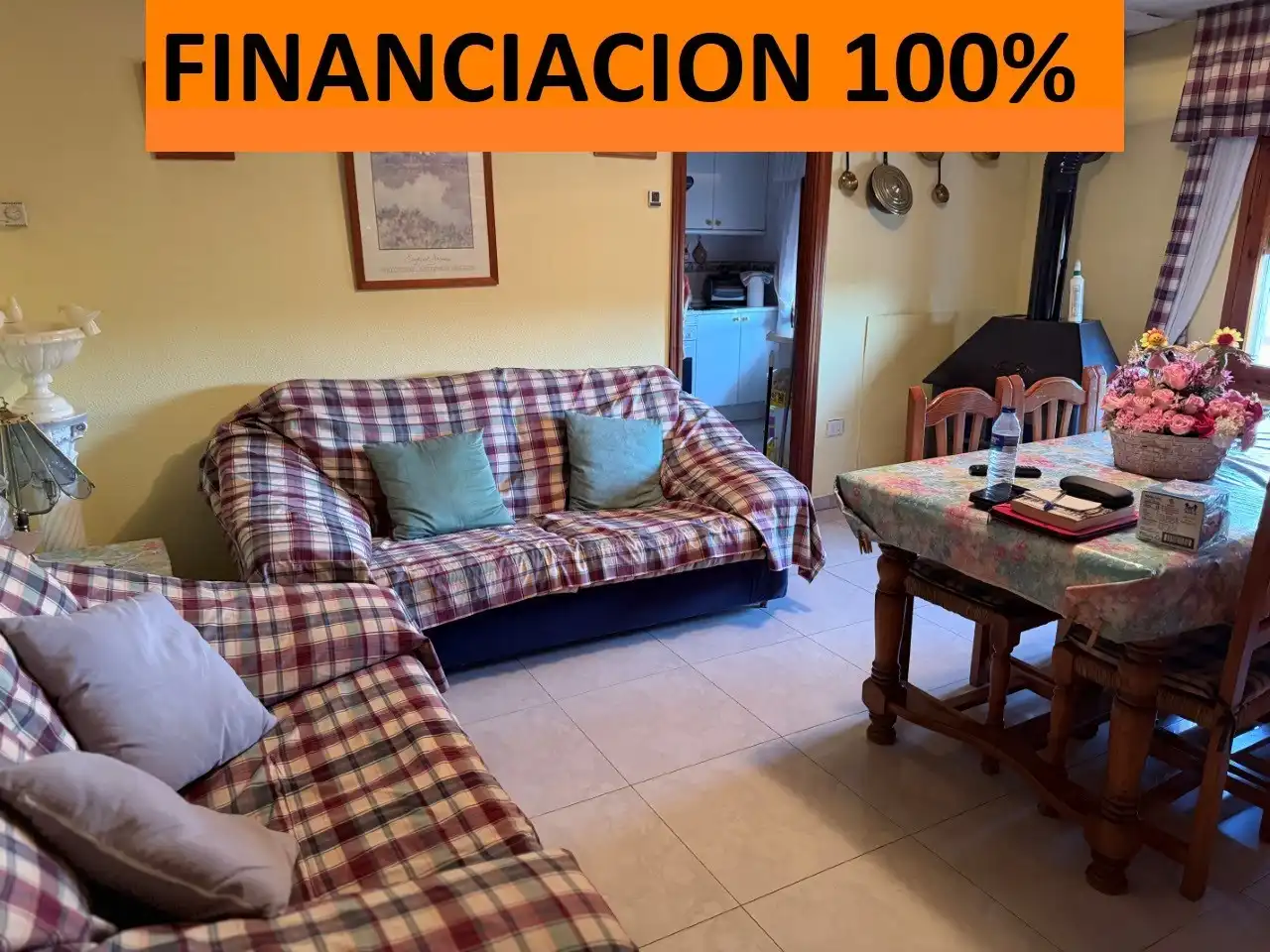 Sala d'estar de Casa o xalet en venda en Ibdes amb Calefacció, Moblat i Forn