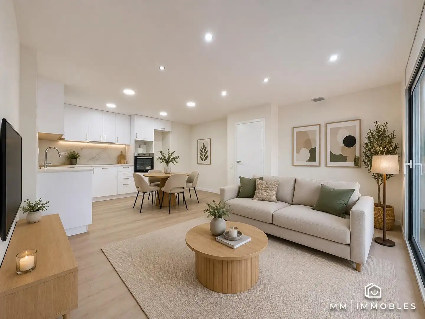 Wohnzimmer von Erdgeschoss zum Verkauf in Canovelles mit Heizung, Parkett und Balkon