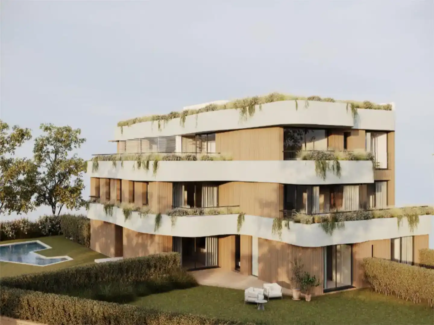 Vista exterior de Pis en venda en Palamós amb Aire condicionat i Piscina