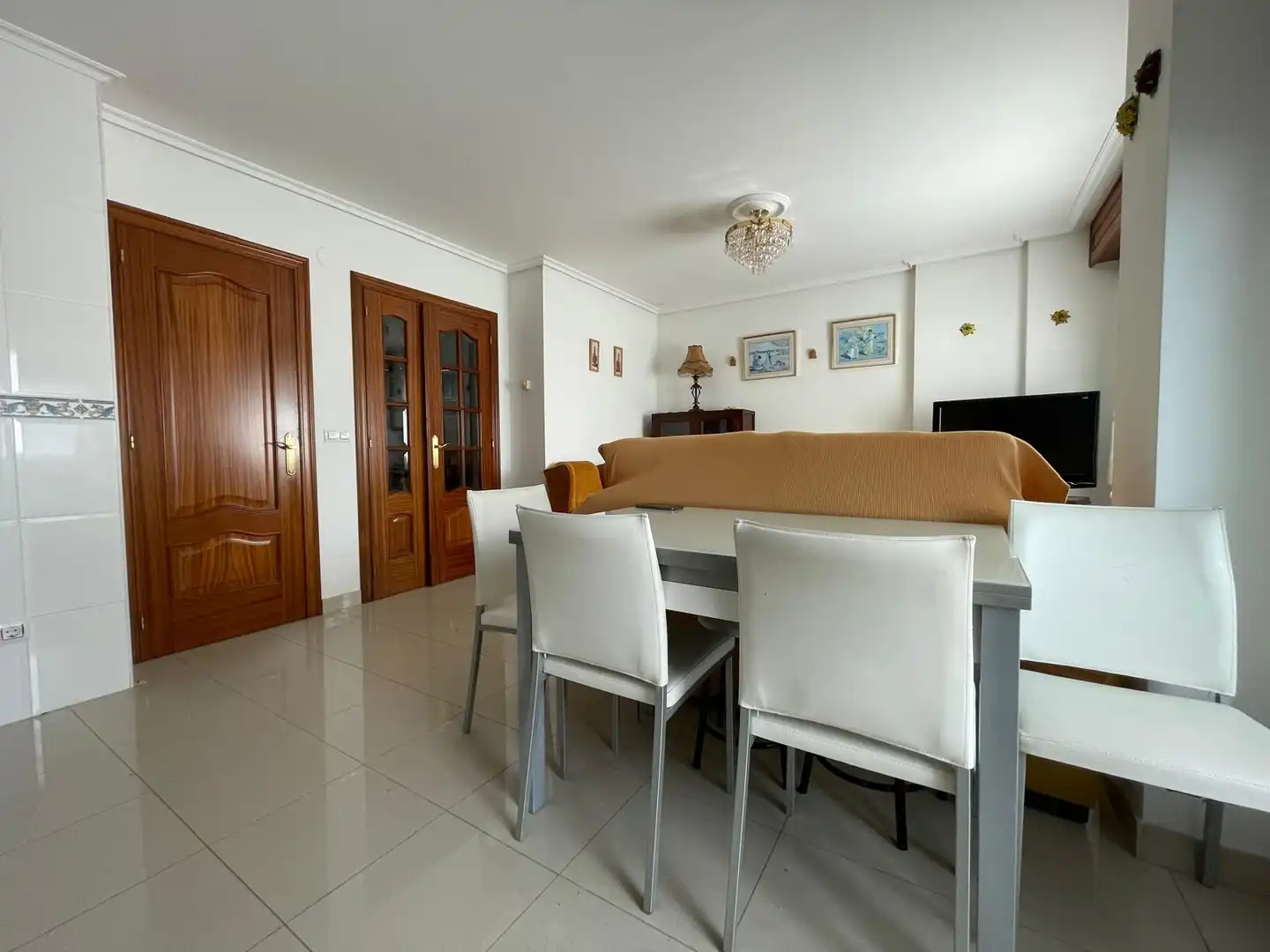 Sala de estar de Apartamento de alquiler en Ferrol con Calefacción, Parquet y Amueblado