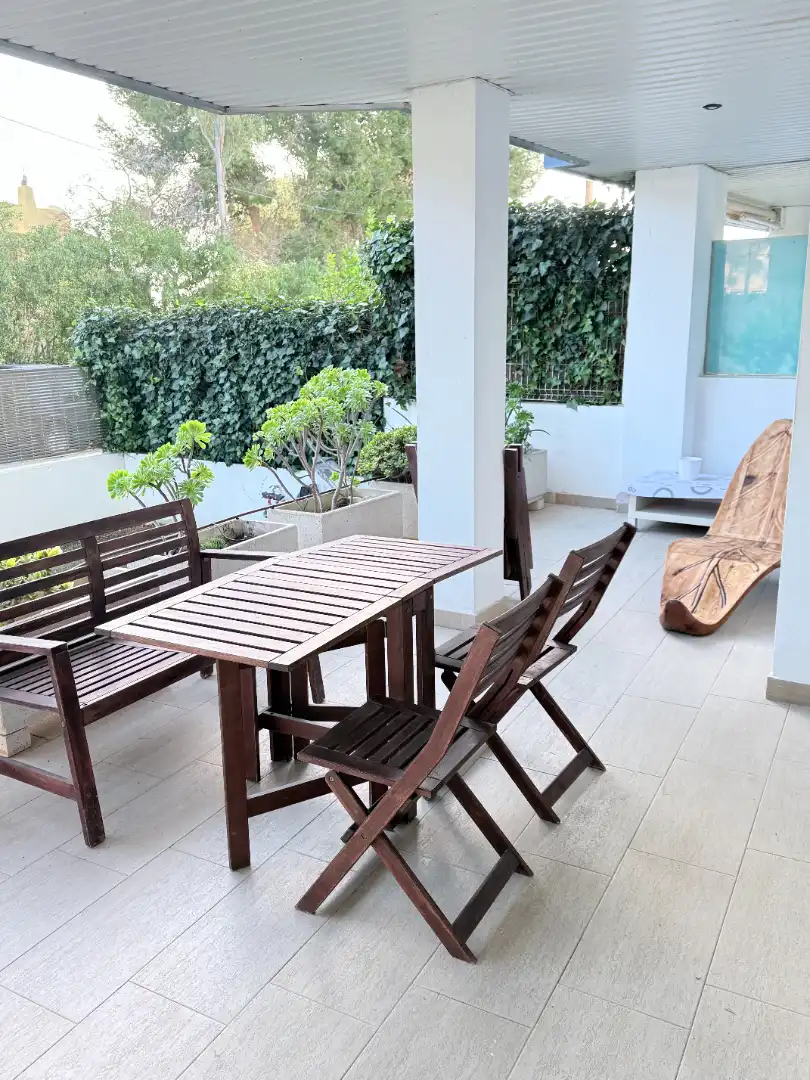 Terraza de Apartamento en venta en Santa Eulària des Riu con Aire acondicionado, Calefacción y Jardín privado