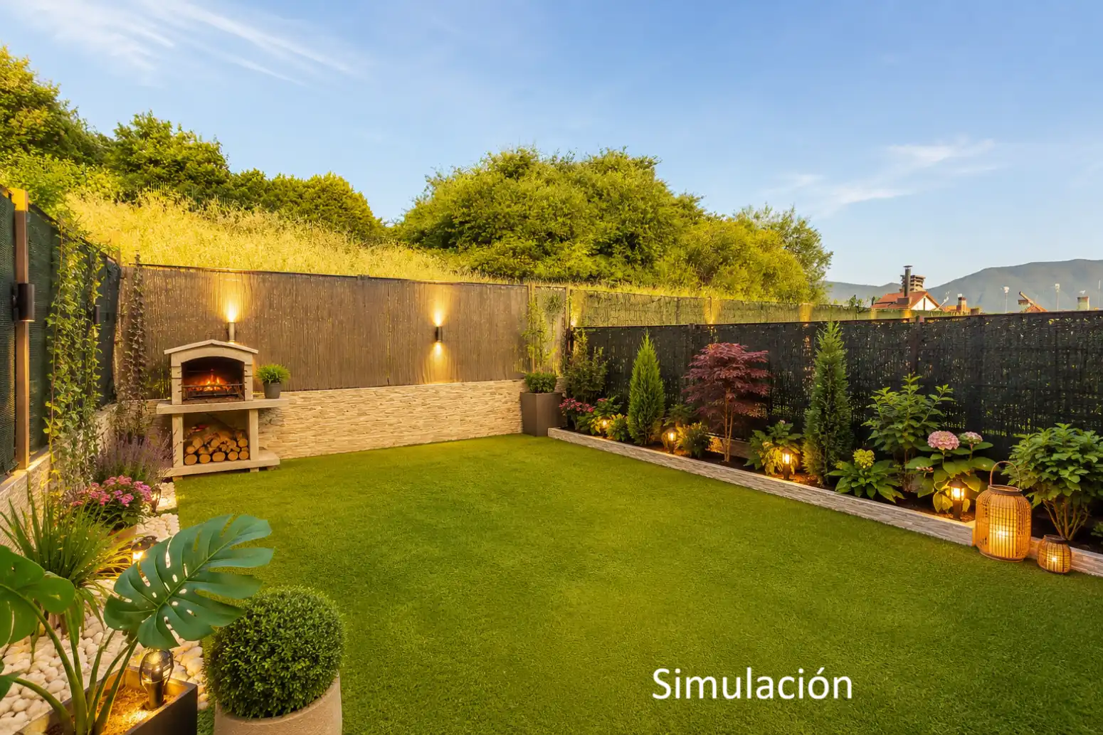 Jardín de Casa adosada en venta en Valle de Elorz / Elortzibar con Aire acondicionado, Calefacción y Jardín privado