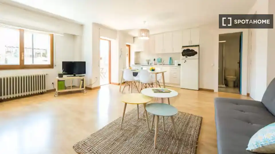 Sala de estar de Piso de alquiler en Madrid con Aire acondicionado, Calefacción y Amueblado