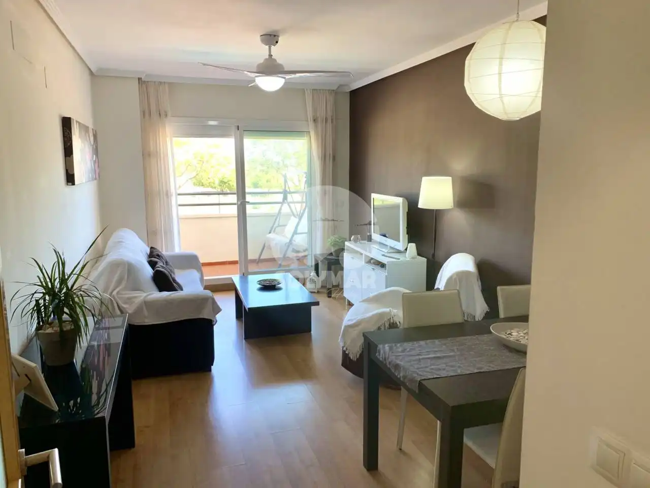 Wohnzimmer von Wohnung zur Miete in Vélez-Málaga mit Terrasse, Möbliert und Gemeinschaftspool