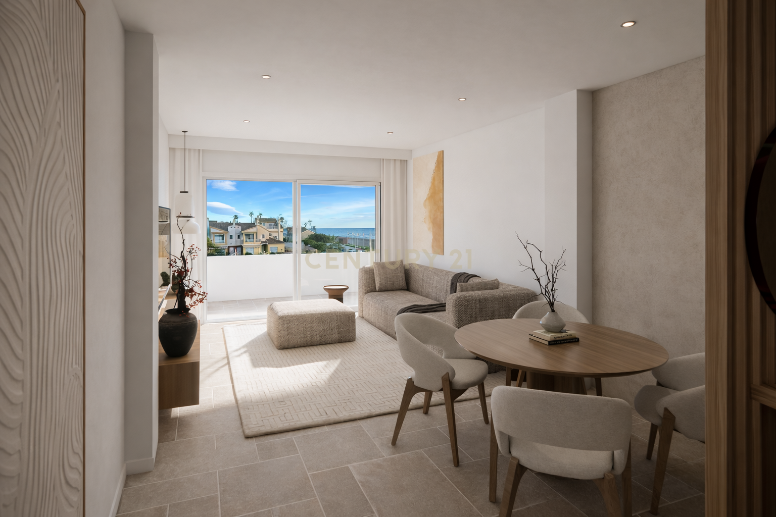 Sala d'estar de Apartament en venda en Rincón de la Victoria amb Aire condicionat, Piscina i Balcó