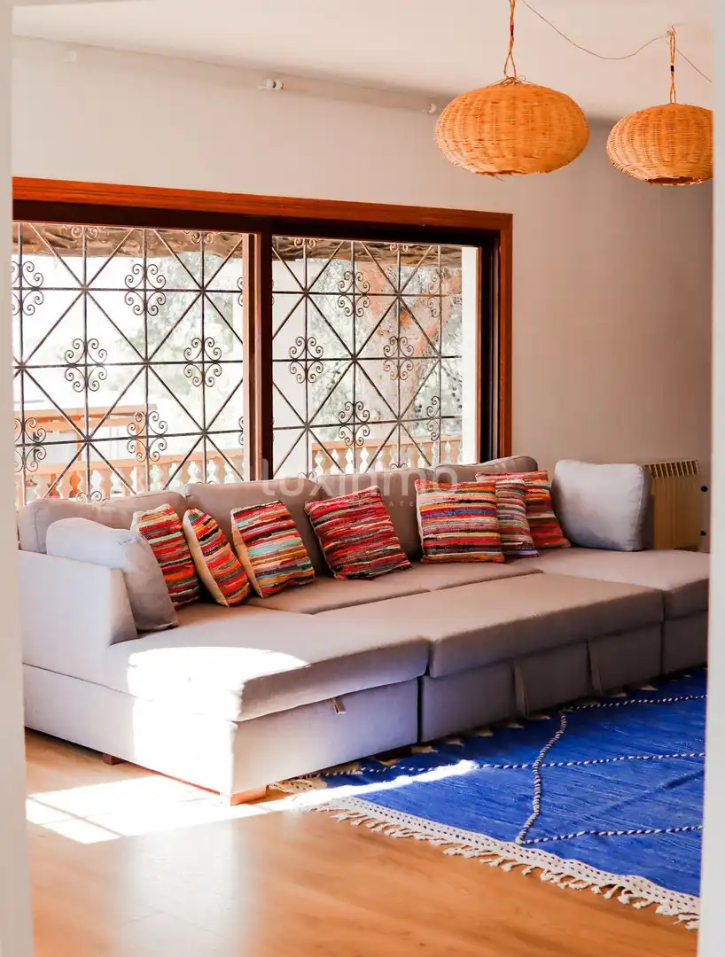 Sala de estar de Casa o chalet en venta en Sant Antoni de Portmany con Jardín privado, Terraza y Piscina comunitaria