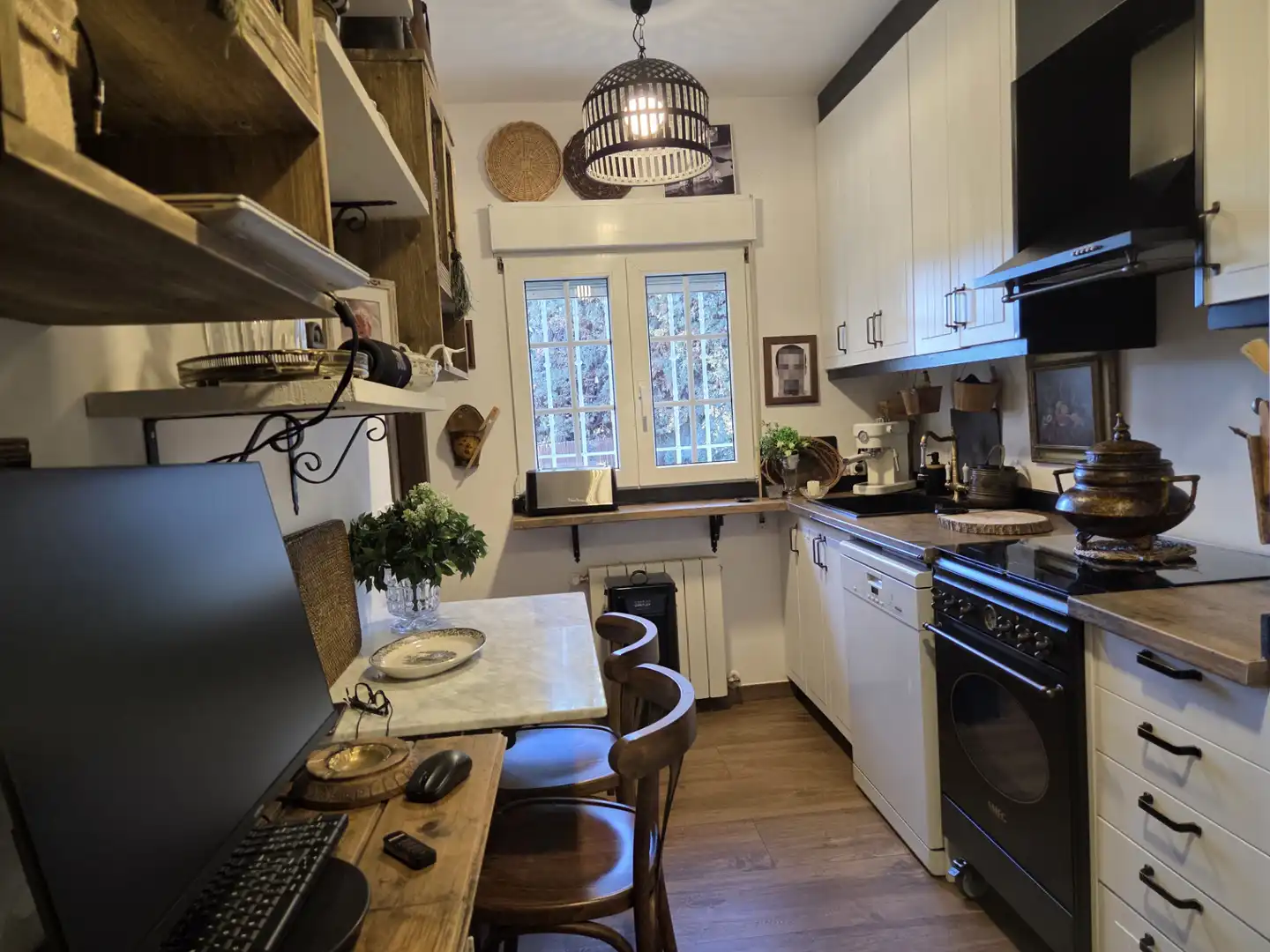Cocina de Casa o chalet en venta en Santa María de la Alameda con Calefacción, Jardín privado y Amueblado