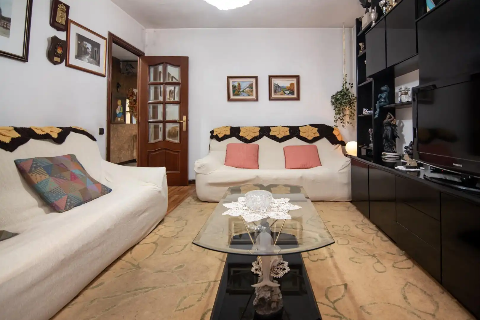 Sala d'estar de Pis en venda en A Coruña Capital  amb Terrassa i Balcó
