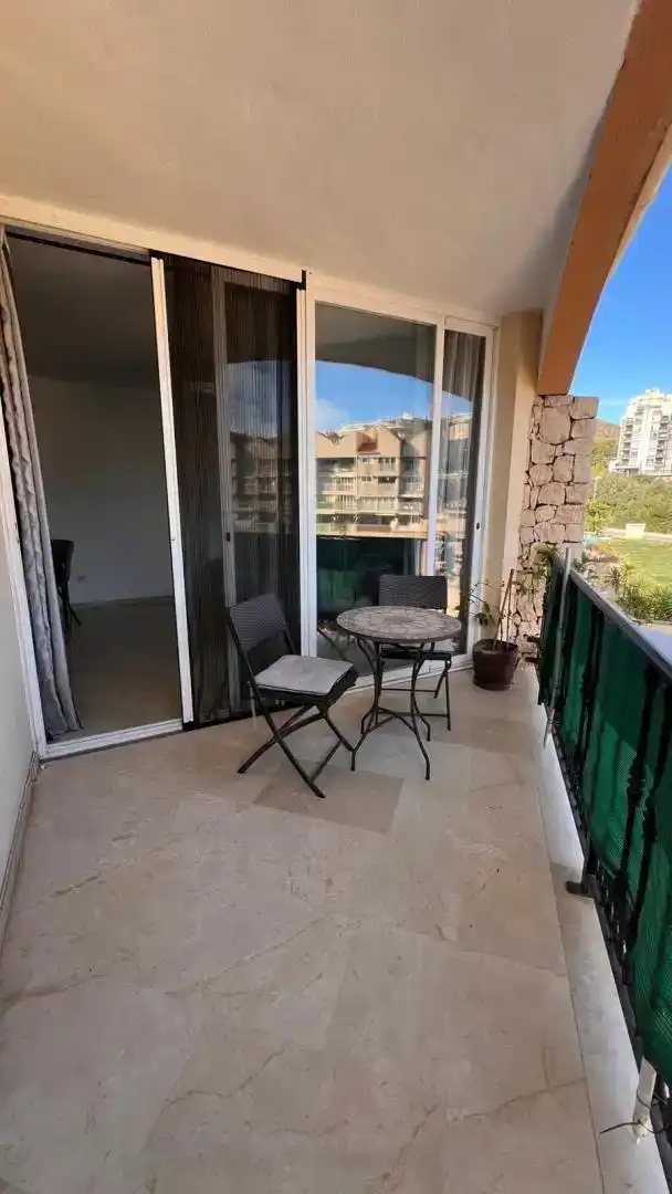 Terraza de Dúplex de alquiler en Calpe / Calp con Aire acondicionado, Jardín privado y Parquet