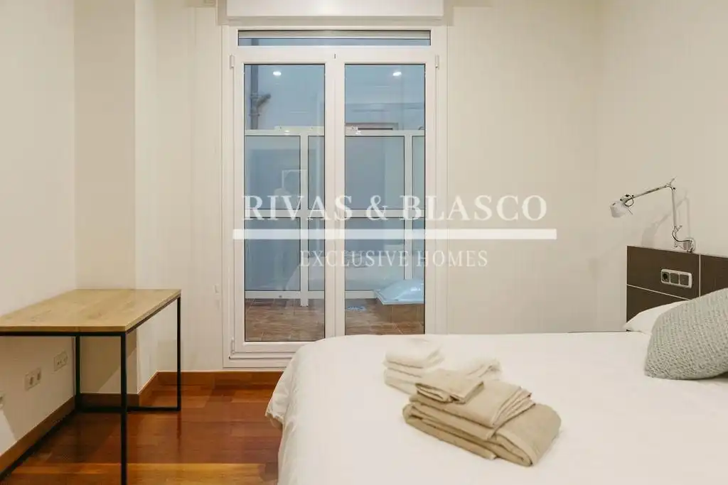 Dormitori de Apartament de lloguer en Donostia - San Sebastián  amb Aire condicionat, Calefacció i Moblat
