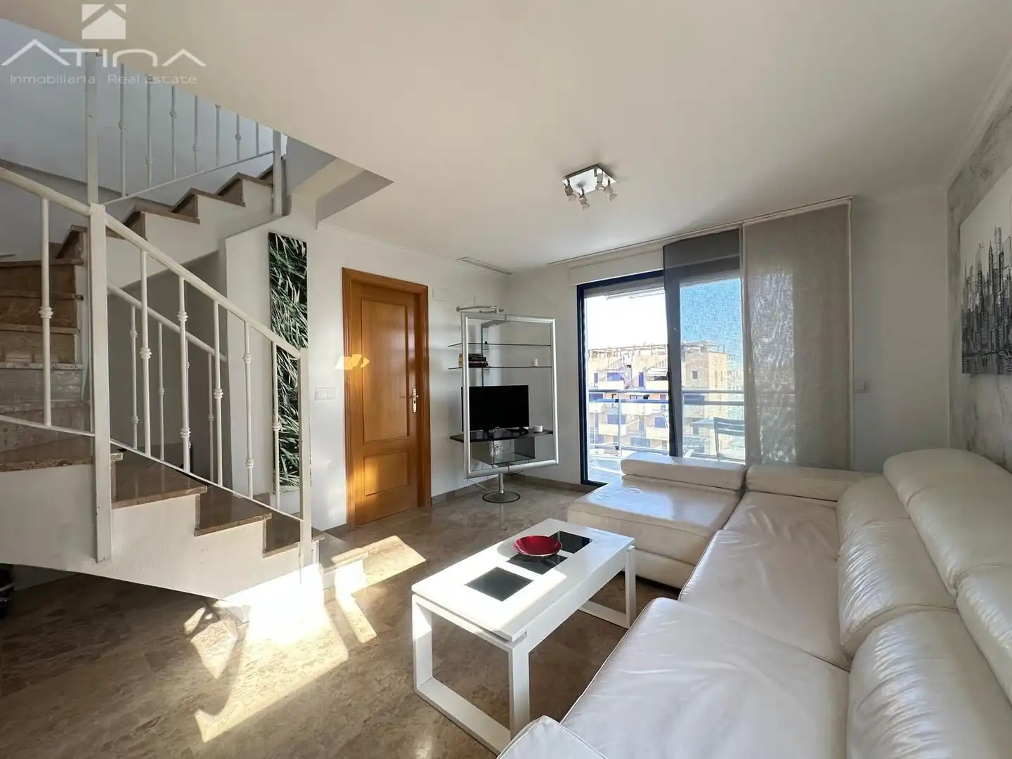Sala de estar de Ático en venta en Daimús con Jardín privado, Terraza y Balcón