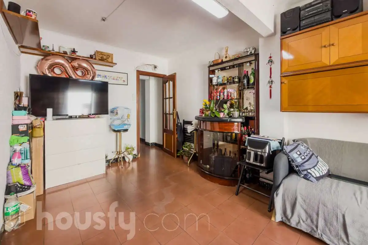 Sala d'estar de Pis en venda en Badalona amb Aire condicionat, Terrassa i Balcó
