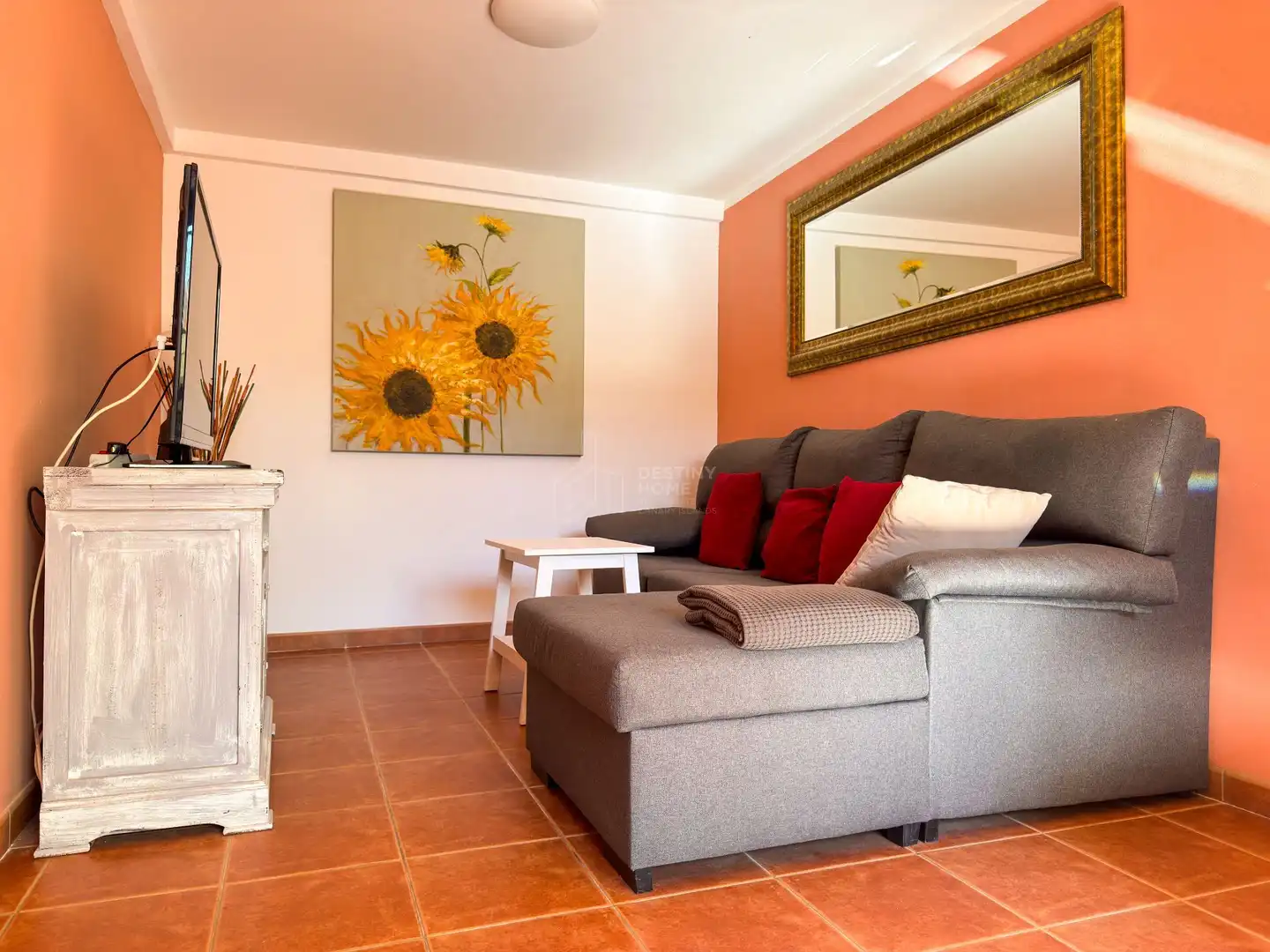 Sala d'estar de Casa o xalet en venda en La Oliva amb Terrassa, Piscina i Moblat