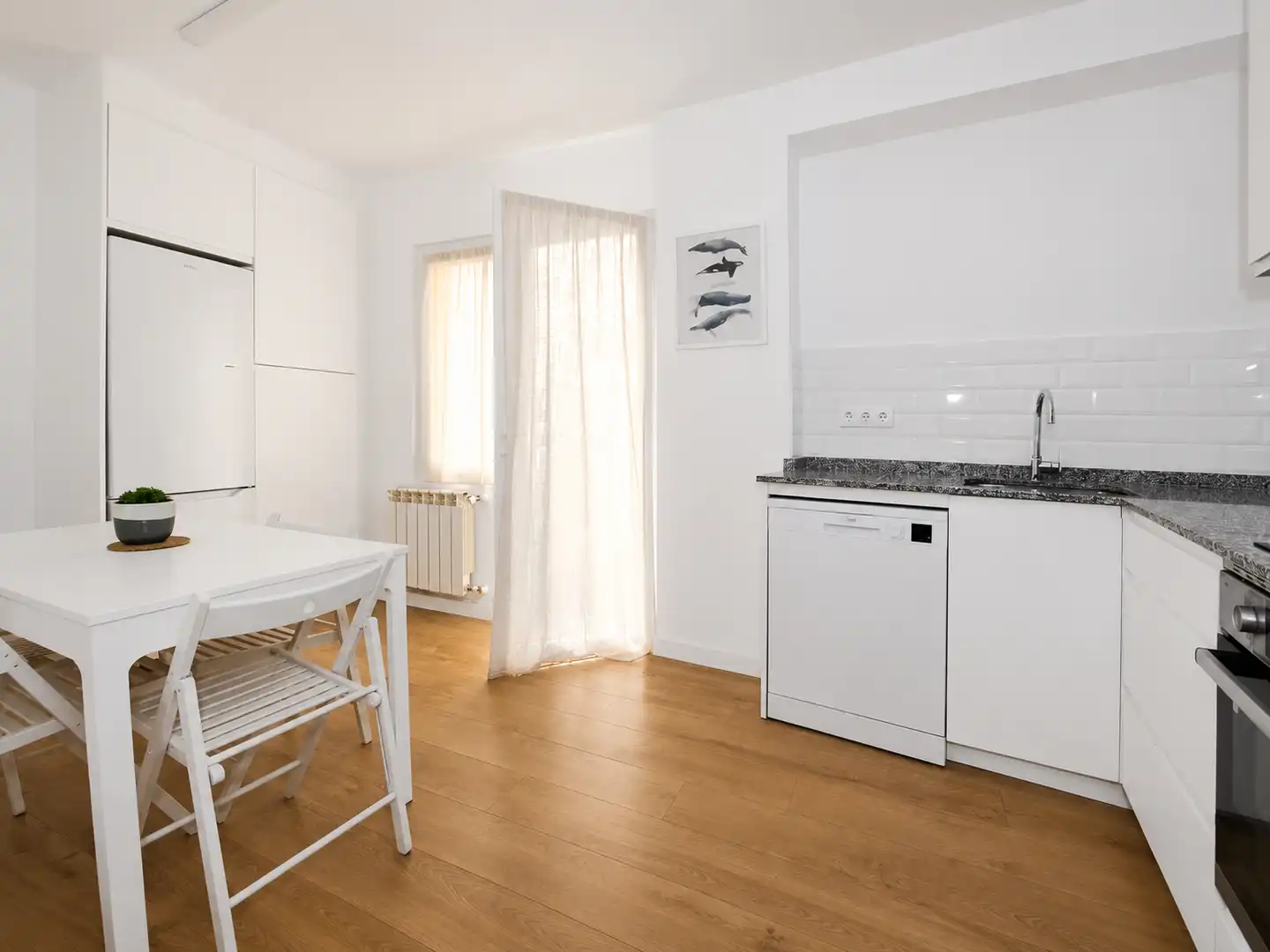 Kitchen of Flat for rent in Santander  with Heating, Terrace and Furnished