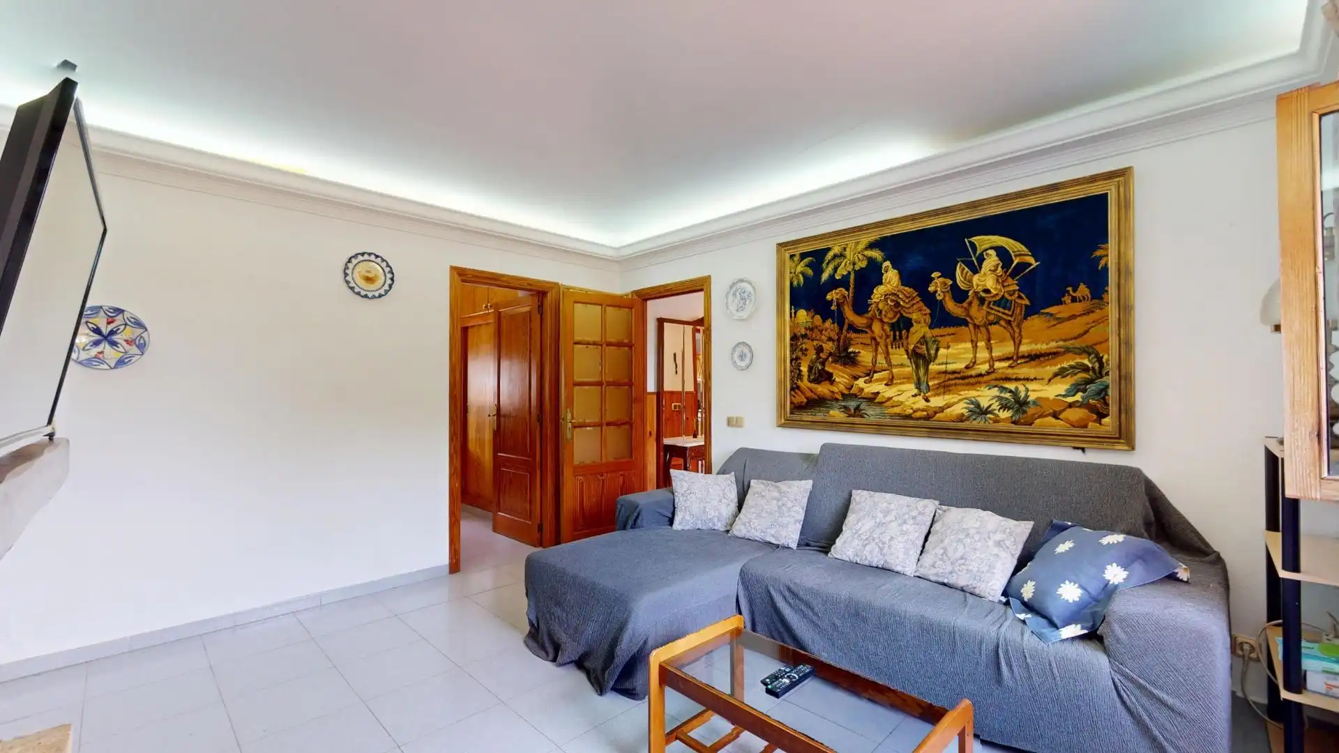 Wohnzimmer von Country house zum Verkauf in  Palma de Mallorca mit Klimaanlage, Heizung und Privatgarten