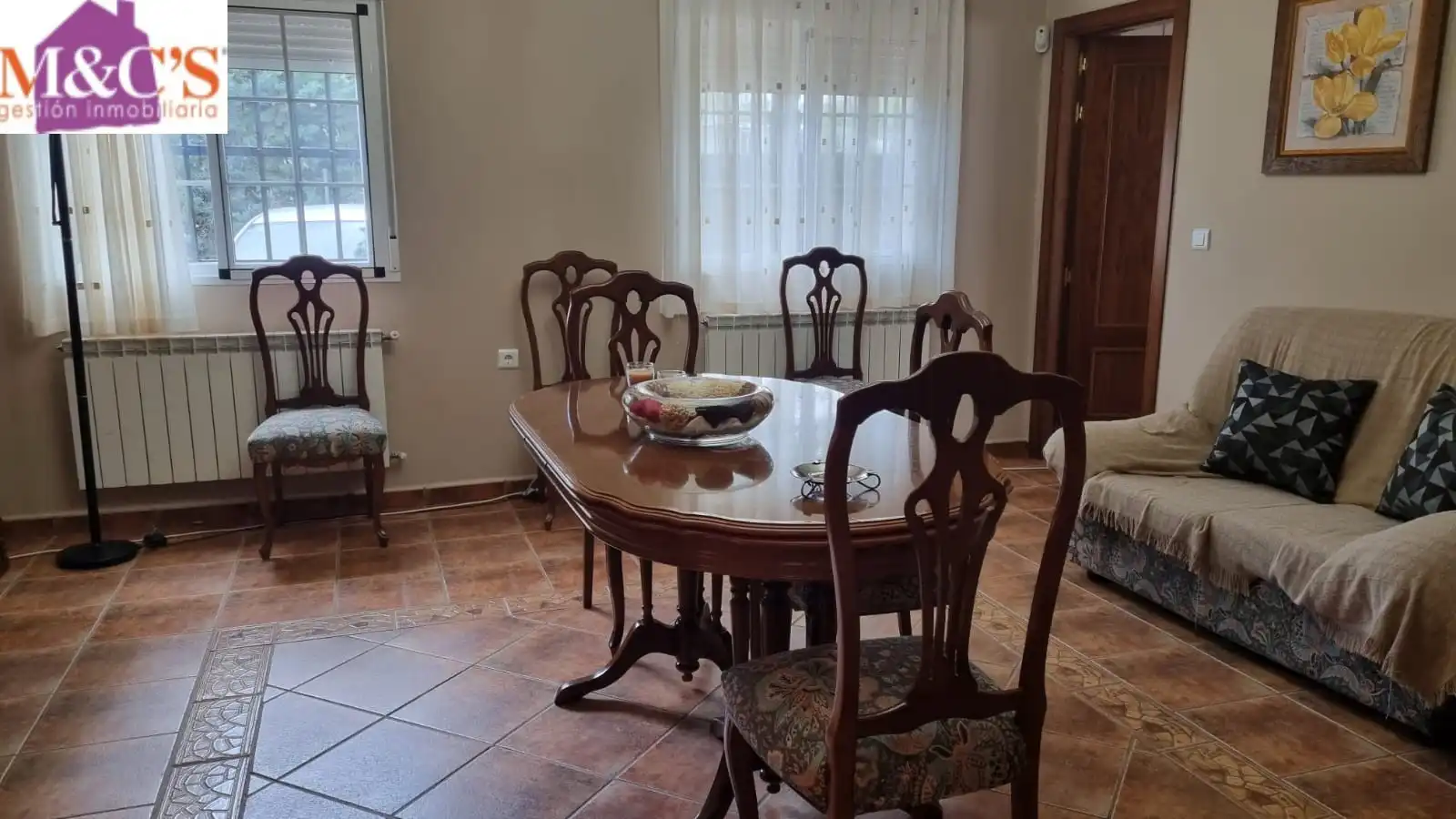 Menjador de Casa o xalet en venda en Cabezarrubias del Puerto amb Aire condicionat, Calefacció i Jardí privat