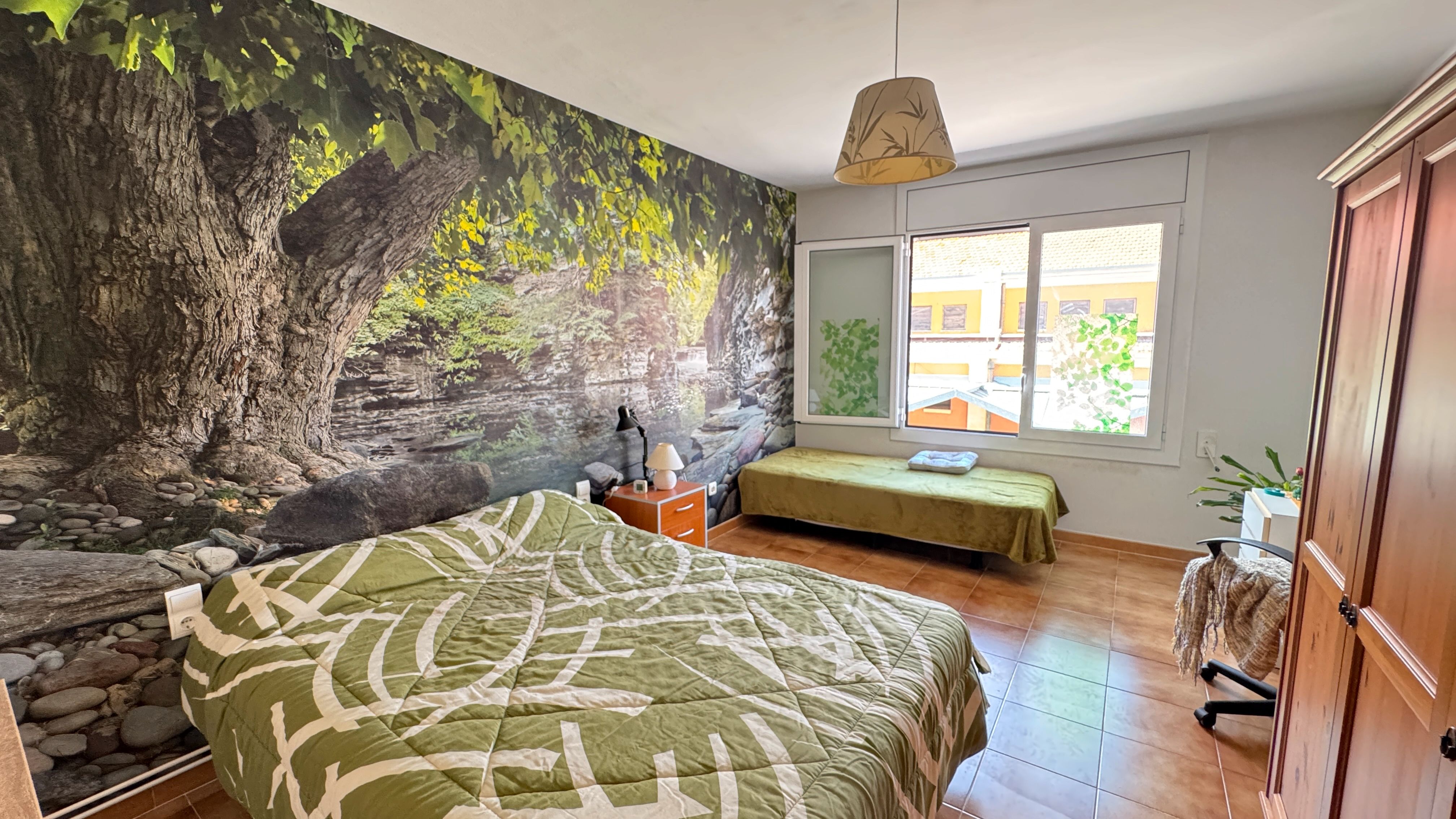 Bedroom of Flat to rent in Terrassa  with Heating, Terrace and Furnished