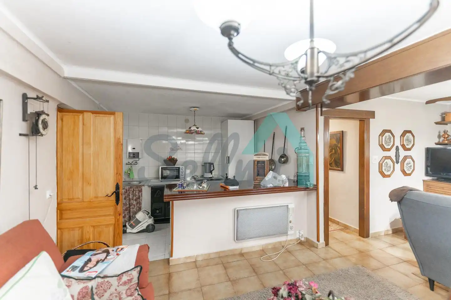 Cuina de Casa adosada en venda en Langreo amb Calefacció, Jardí privat i Parquet