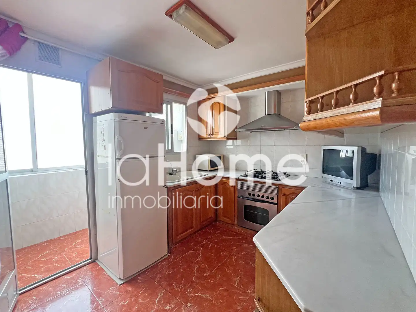 Kitchen of Flat for sale in Gandia  with Air Conditioner, Parquet flooring and Balcony
