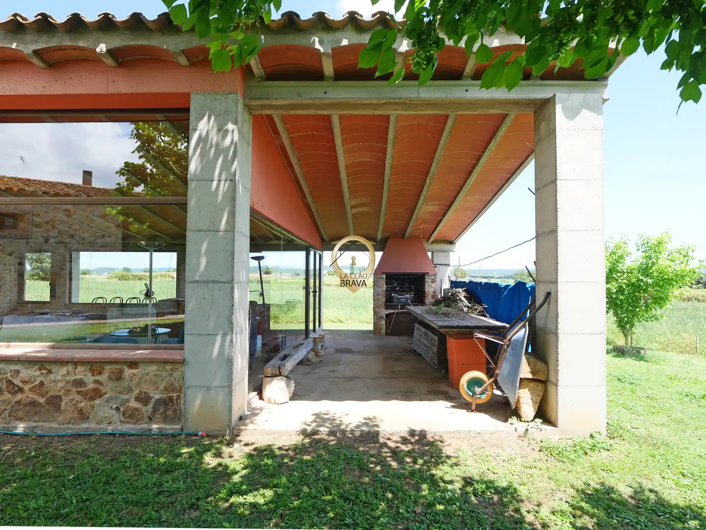 Terrasse von Country house zum Verkauf in Cassà de la Selva mit Heizung, Privatgarten und Abstellraum