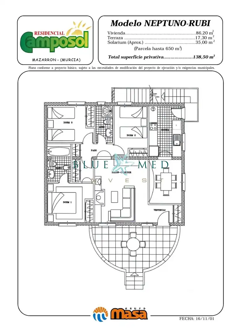 Casa o chalet en venta en Mazarrón con Aire acondicionado, Calefacción y Jardín privado