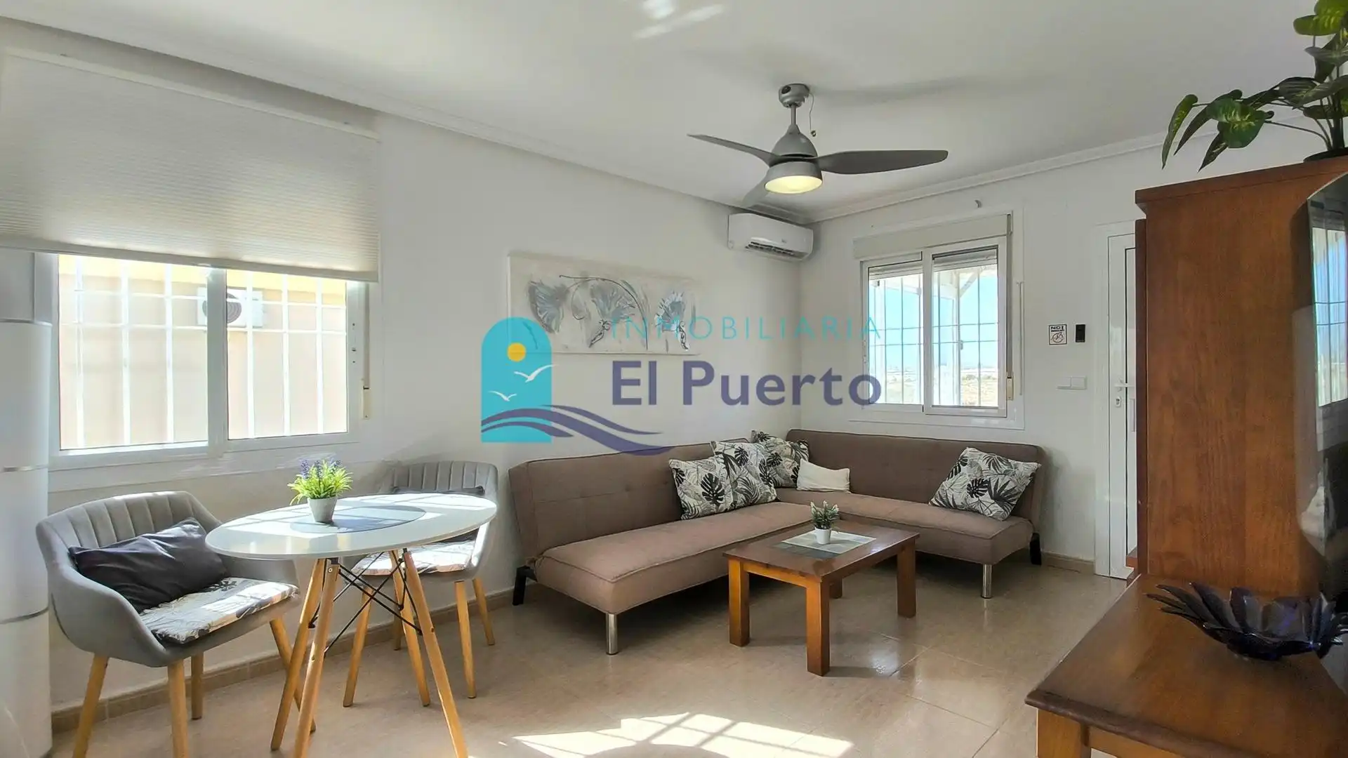Sala de estar de Casa o chalet en venta en Mazarrón con Aire acondicionado, Calefacción y Jardín privado