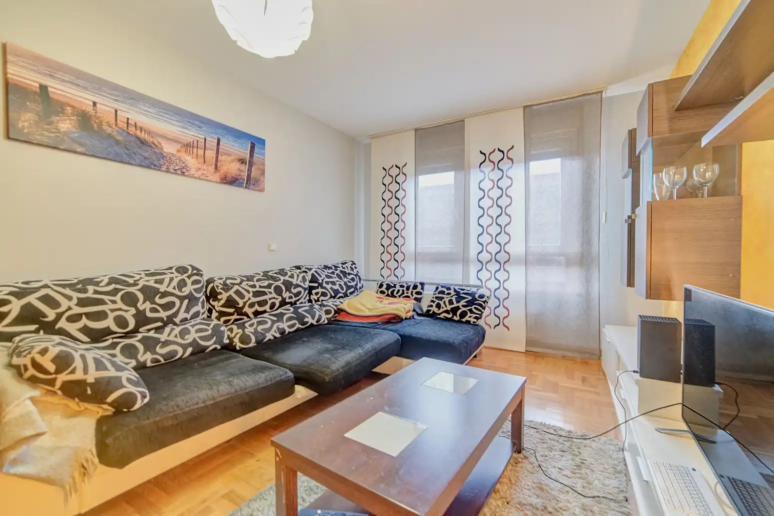 Sala de estar de Casa adosada en venta en Olite / Erriberri con Calefacción, Jardín privado y Parquet