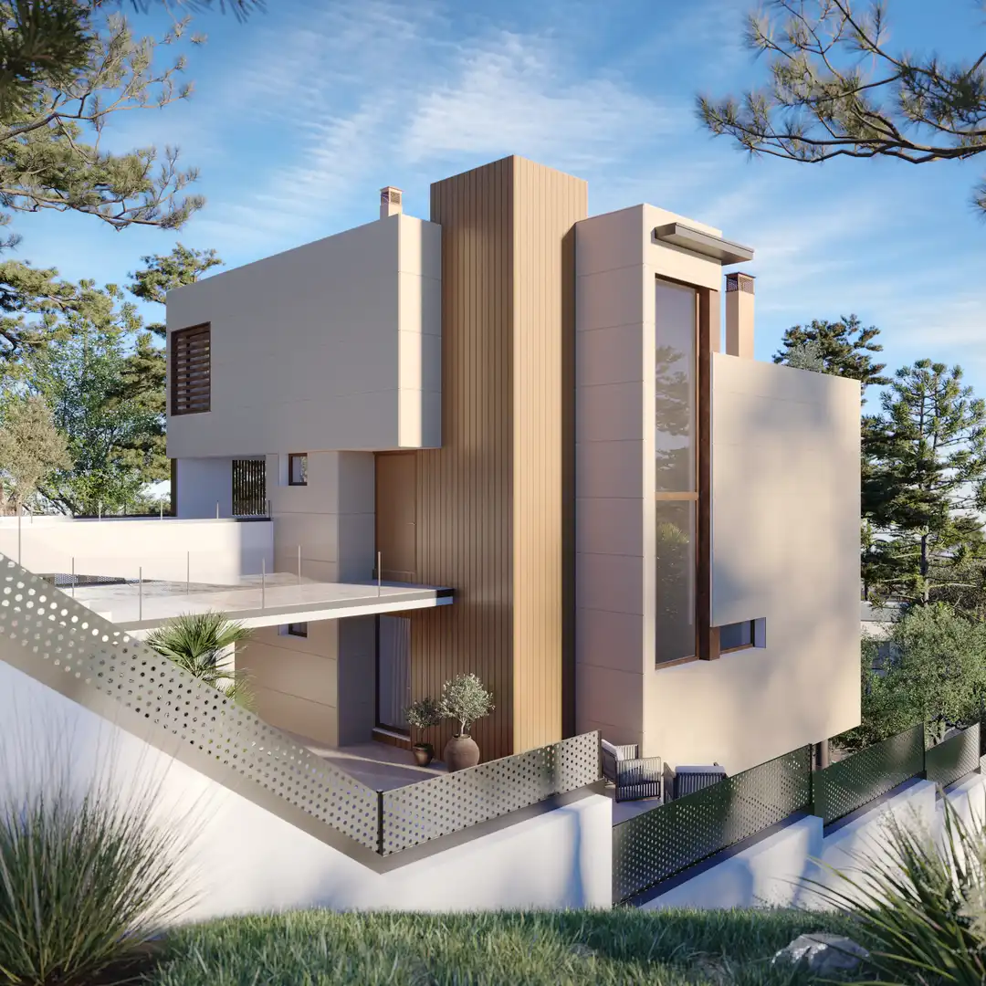 Vista exterior de Casa o xalet en venda en Castelldefels amb Aire condicionat