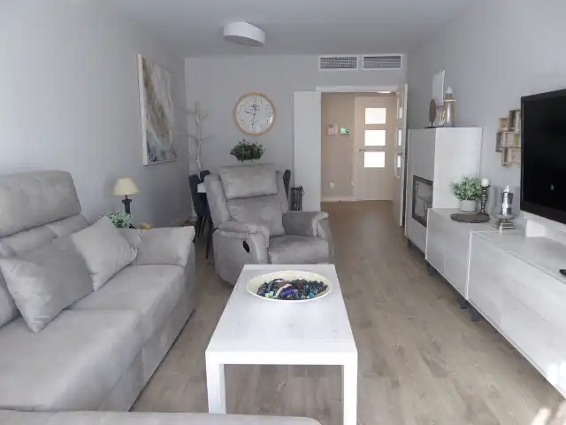 Living room of Flat for rent in Torremolinos  with Air Conditioner, Parquet flooring and Terrace