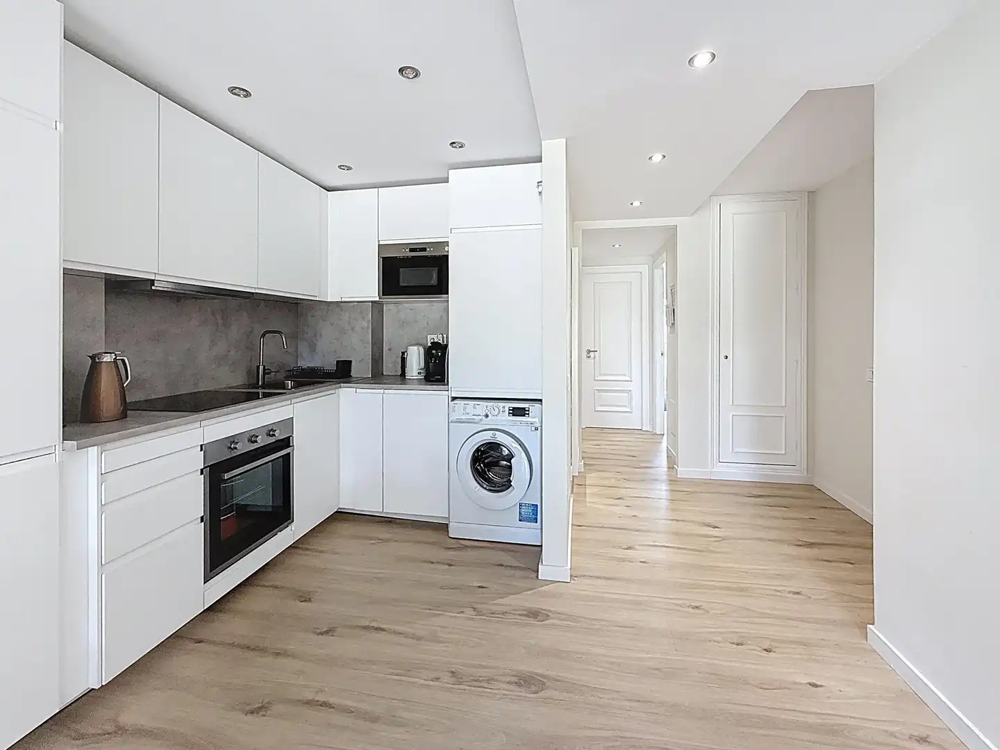 Cocina de Apartamento en venta en Mijas con Aire acondicionado, Calefacción y Jardín privado