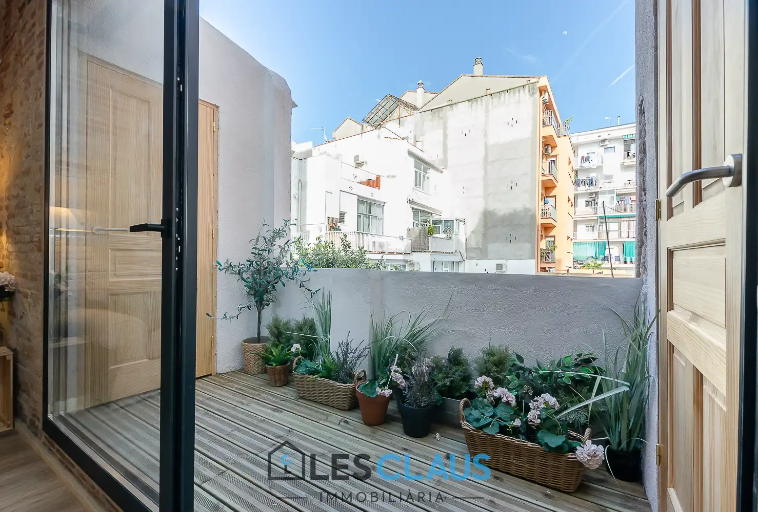 Terrasse von Dachboden zum Verkauf in Barcelona mit Klimaanlage, Heizung und Parkett