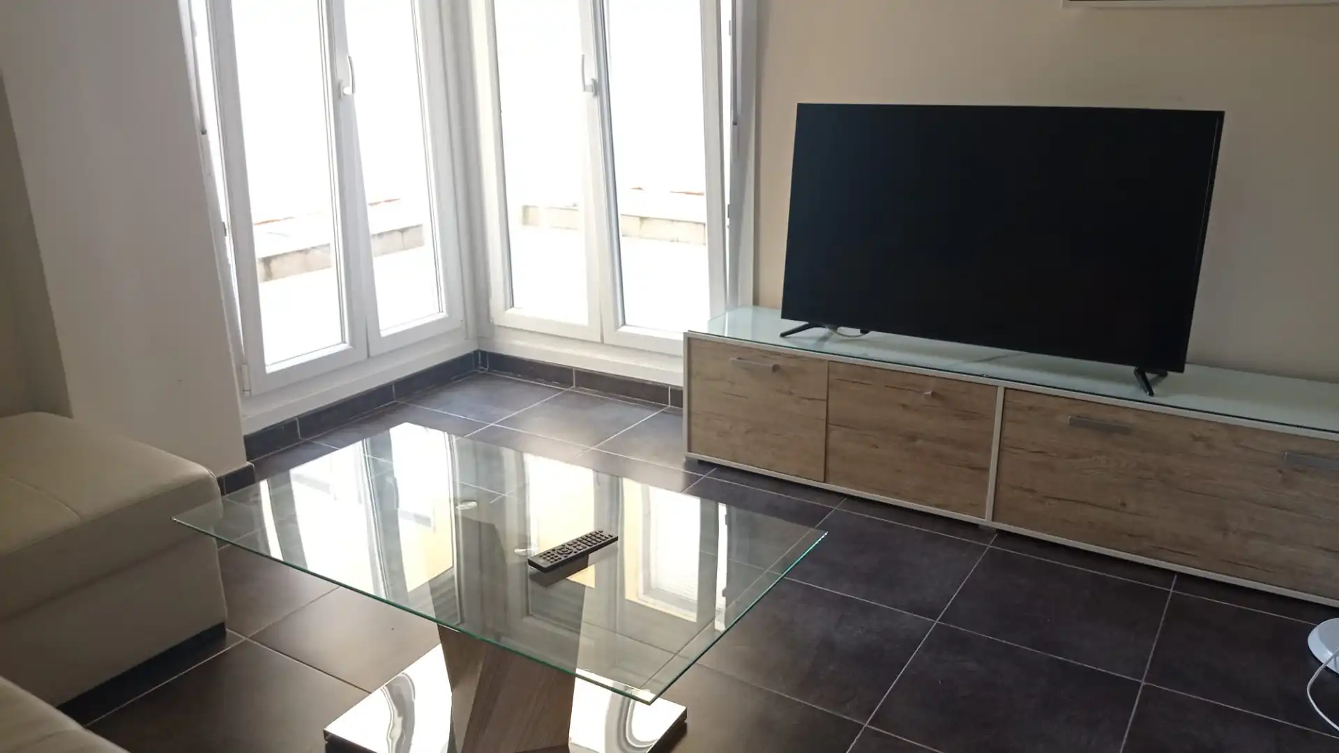 Living room of Flat for sale in Foz  with Heating, Storage room and Furnished