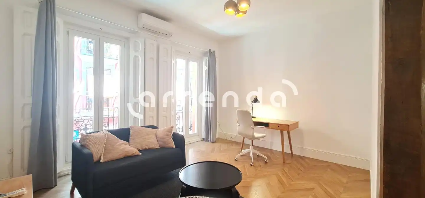 Schlafzimmer von Wohnung zur Miete in Madrid mit Klimaanlage und Möbliert