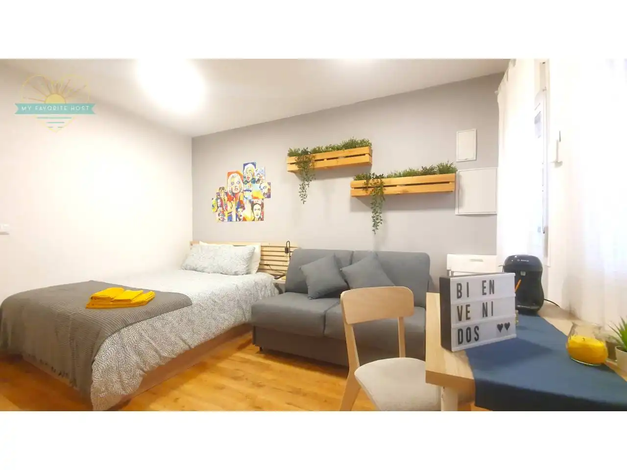 Bedroom of Study for rent in Madrid  with Parquet flooring and Furnished