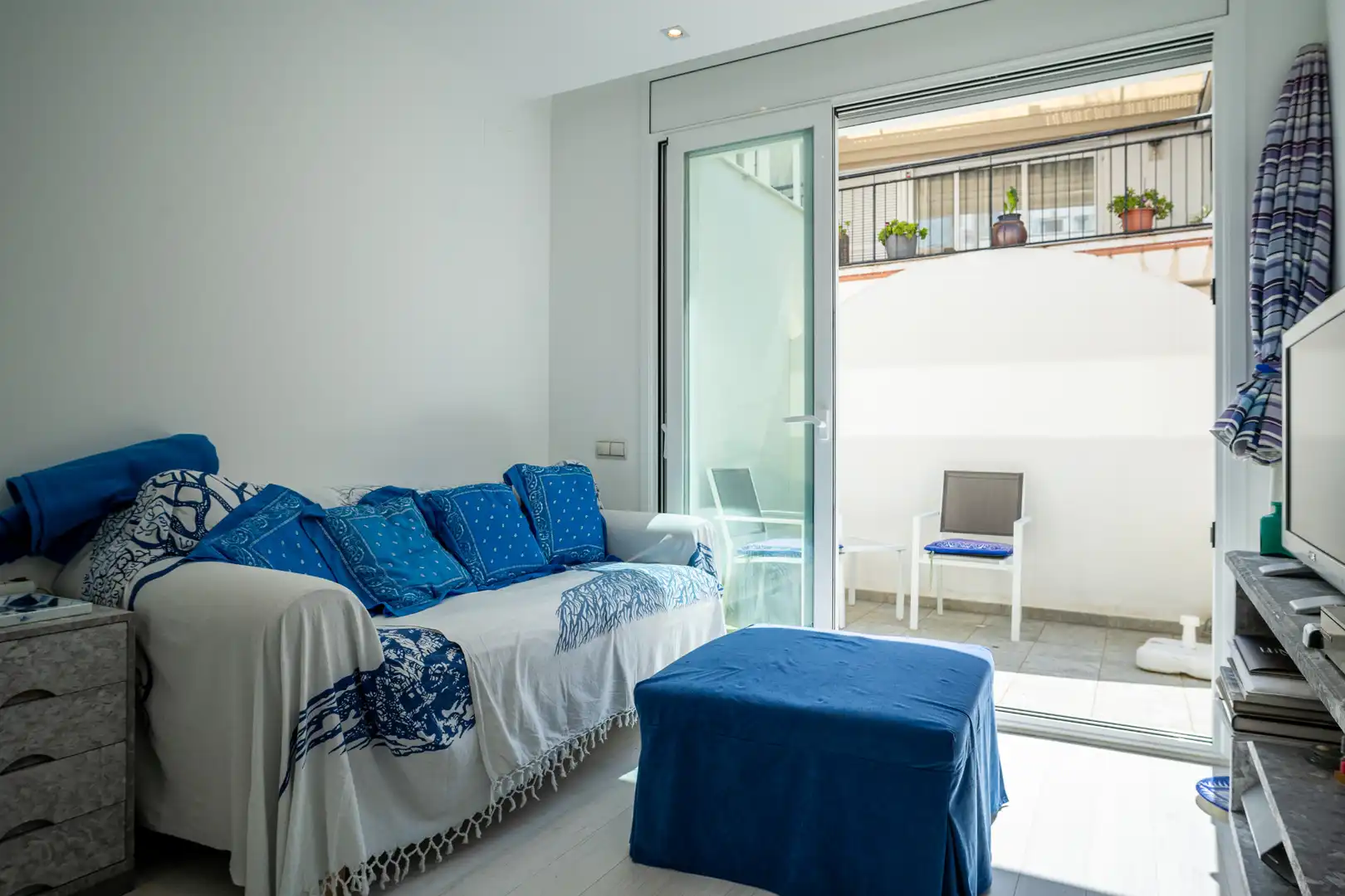 Schlafzimmer von Einfamilien-Reihenhaus zum Verkauf in Sitges mit Klimaanlage, Heizung und Parkett