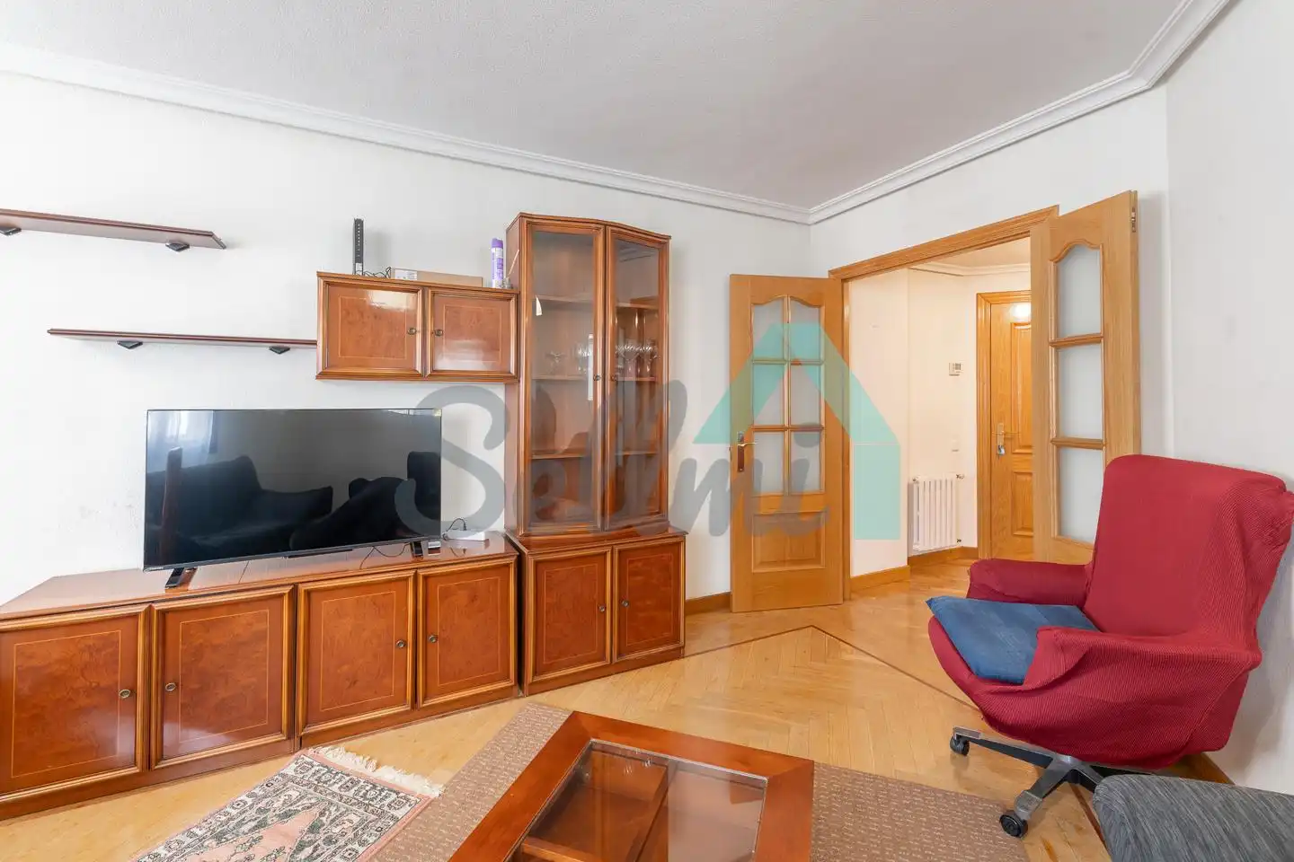 Living room of Flat for rent in Oviedo   with Heating, Parquet flooring and Furnished