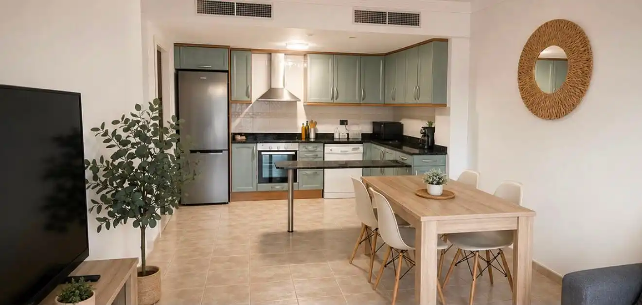 Kitchen of Flat for rent in La Ràpita  with Private garden, Terrace and Furnished