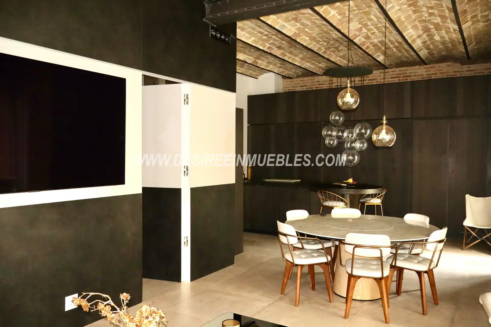 Dining room of Flat for rent in Valencia  with Air Conditioner, Heating and Parquet flooring