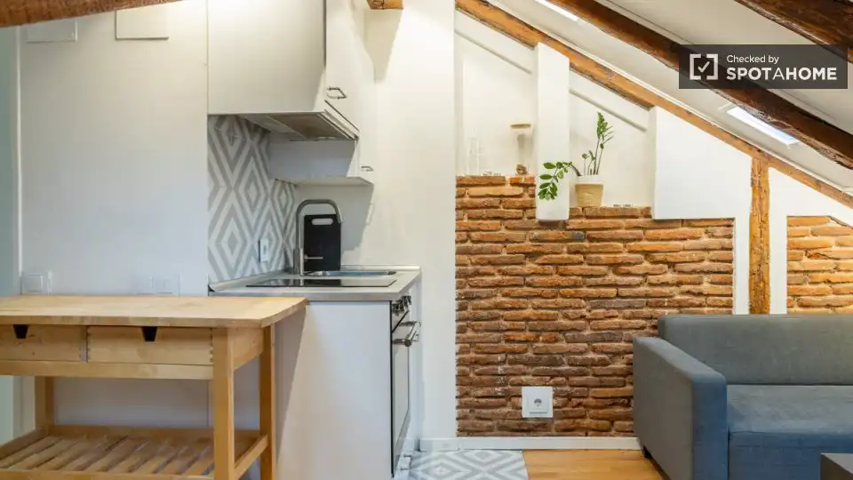 Cocina de Piso de alquiler en Madrid con Aire acondicionado, Calefacción y Amueblado
