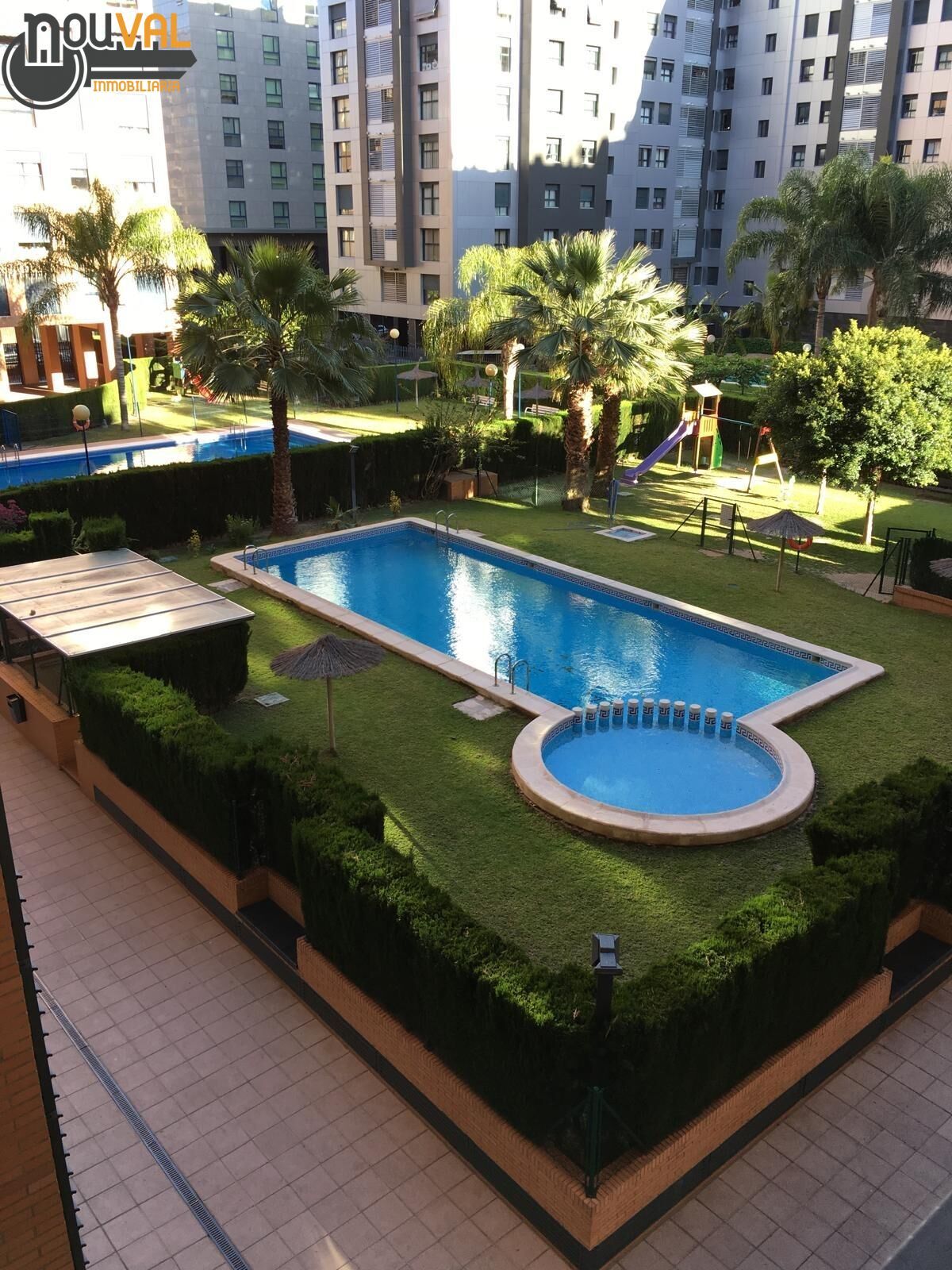 Piscina de Pis de lloguer en  Valencia Capital amb Aire condicionat, Calefacció i Jardí privat