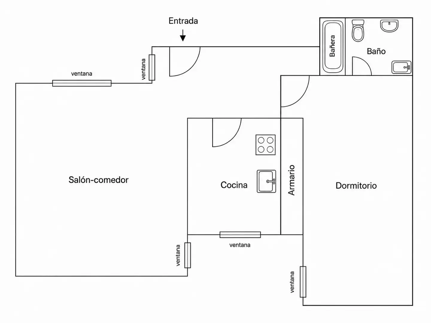Flat for rent in Madrid  with Parquet flooring