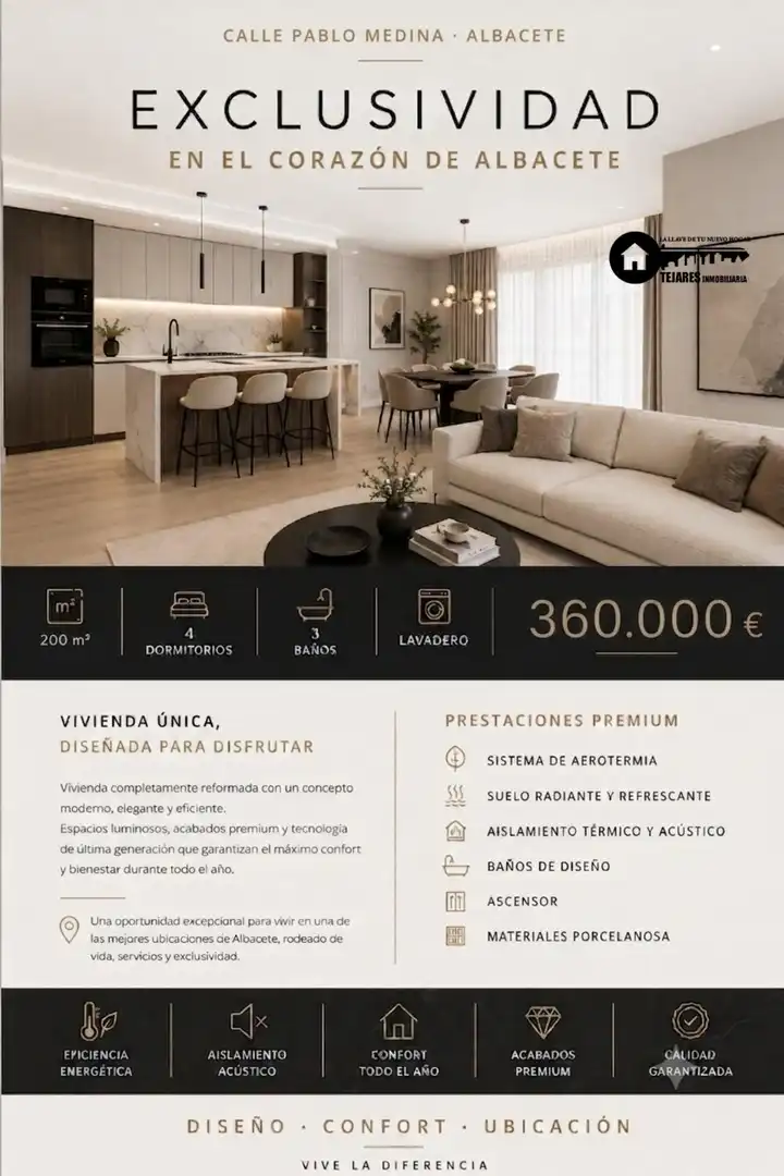 Sala de estar de Piso en venta en Albacete con Calefacción y Balcón