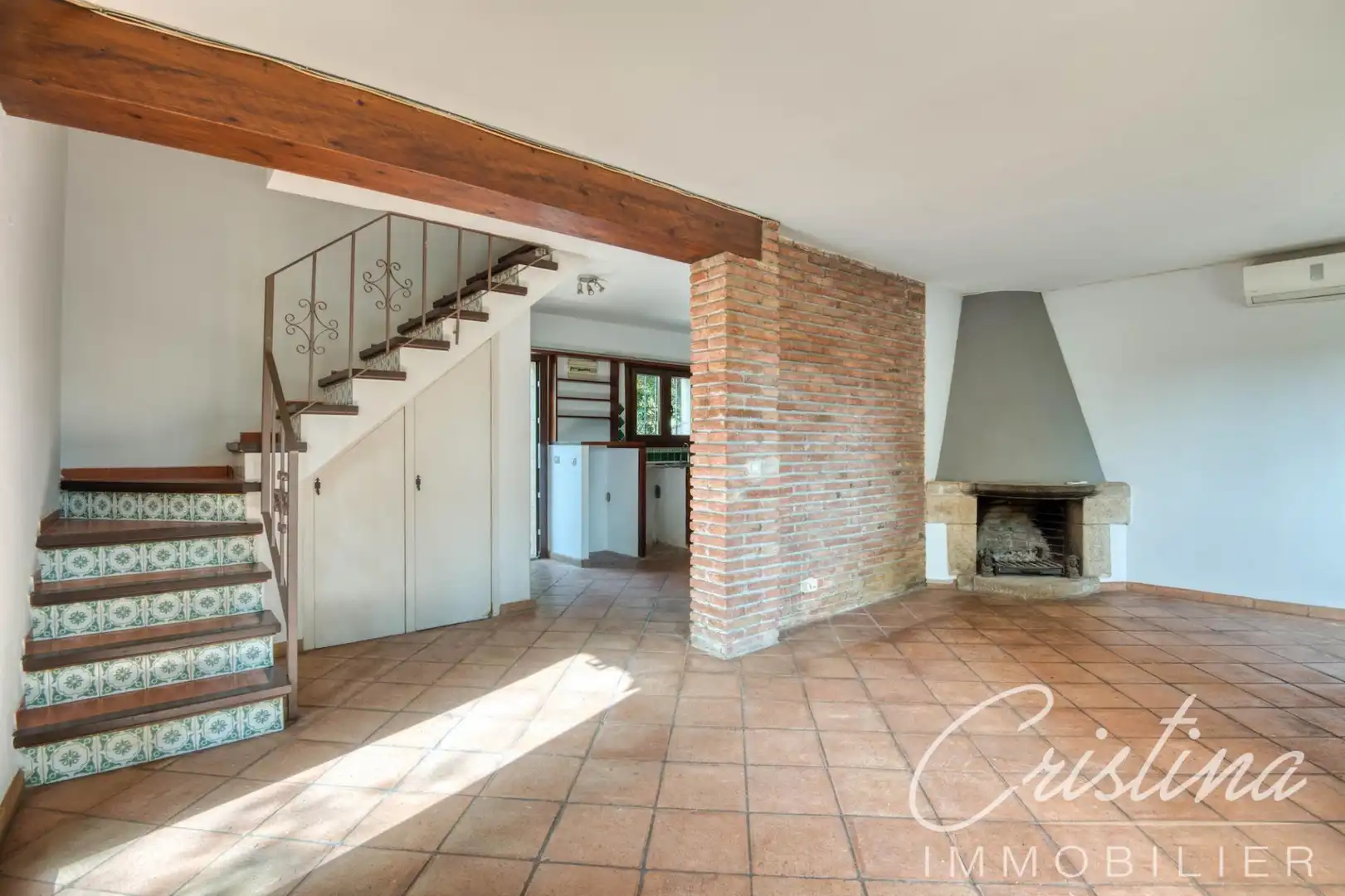 Sala de estar de Casa adosada en venta en Santa Cristina d'Aro con Calefacción, Jardín privado y Terraza