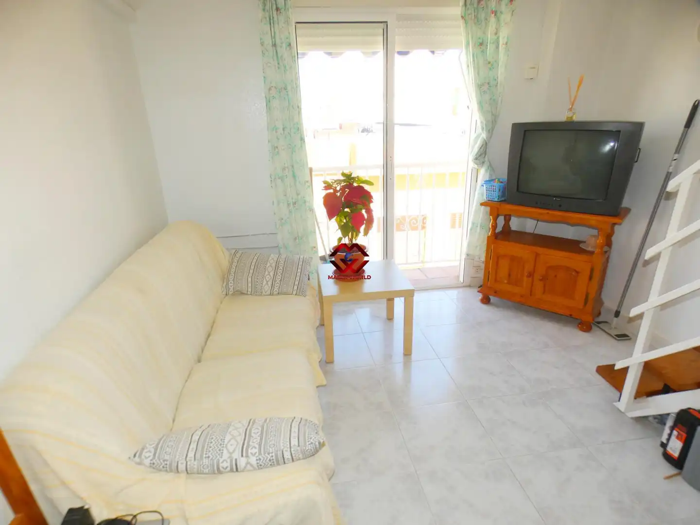 Sala de estar de Piso en venta en Mazarrón con Aire acondicionado y Balcón